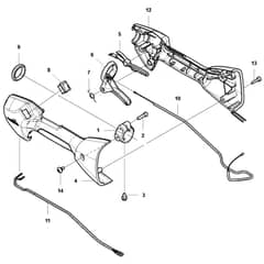 McCulloch B40 P - 2012-04 - Throttle Controls Parts Diagram