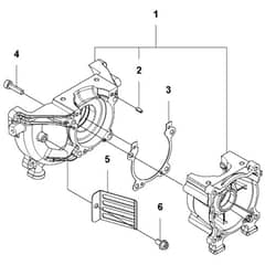 McCulloch B40 P - 2017-01 - Crankcase Parts Diagram