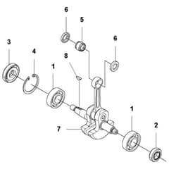 McCulloch B40 P - 2017-01 - Crankshaft Parts Diagram