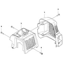 McCulloch B40 P - 2017-01 - Cylinder Cover Parts Diagram