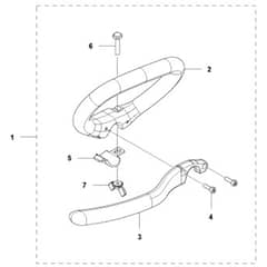 McCulloch B40 P - 2017-01 - Handle Parts Diagram