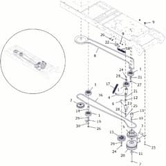 Countax B60 - From A0328984 06-04-2016 - 12 Chassis Belts B250