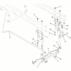 Countax B60 - From A0328984 06-04-2016 - 18 Deck Lift Front Cradle