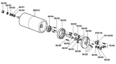 Atco Balmoral 14S - F016307242 - Rear Roller Assembly