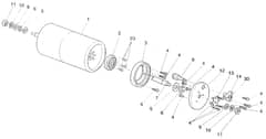 Atco Balmoral 14S - Up to 002577A - Rear Roller Assembly To 002757A
