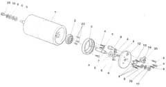 Atco Balmoral 14SE - 001660A Onwards - Rear Roller Assembly