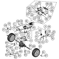 Billy Goat BC2600HEBH - High Weed and Brush Mower Transaxle Diagram