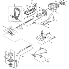 BC 210 CX - 2004 - 182010008/HS - Castel Garden Trimmer Handle Transmission Diagram