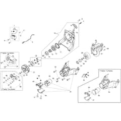 BC 240 D (Ø24/24) - Oleo-Mac Multi Function Tool Starter assy and clutch Diagram