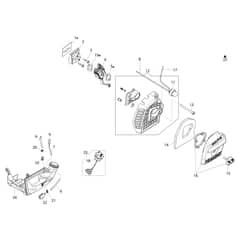 BC 241 H - Oleo-Mac Hedge Trimmer Air Filter Diagram