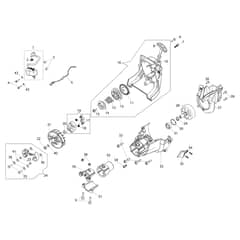 BC 241 HCL - Oleo-Mac Hedge Trimmer Starter assy and clutch Diagram