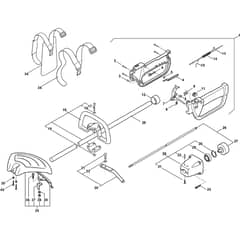 BC 250 - 2004 - 282520001/X - Castel Garden Brushcutter Handle Transmission Diagram