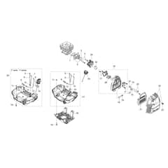 BC 350 S - Oleo-Mac Brushcutter Tank and air filter Diagram