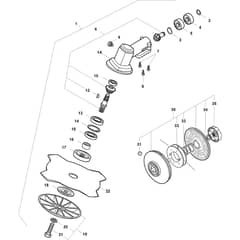 BC 430 - 2001-2002 - 184600D - Castel Garden Brushcutter Gear Case Diagram