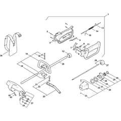 BC 430 - 2001-2002 - 184600D - Castel Garden Brushcutter Handle Transmission Diagram