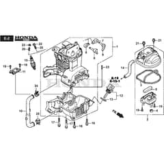 BC 435 H - 2023-2025 - 281320003/21 - Stiga Brushcutter Crankcase Diagram