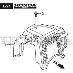 BC 435 H - 2023-2025 - 281320003/21 - Stiga Brushcutter Top Cover Diagram