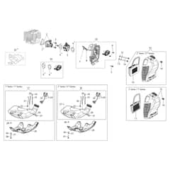 BC 530 T - Oleo-Mac Brushcutter Tank and air filter Diagram