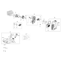 BCF 550 - Oleo-Mac Brushcutter Tank and air filter Diagram