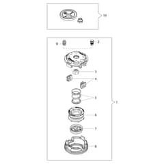 BCH 25 S - Oleo-Mac Brushcutter Head Tap and Go D.110 Diagram