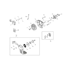 BCH 25 S - Oleo-Mac Brushcutter Starter assy and clutch Diagram
