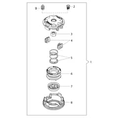 BCH 310 S - Oleo-Mac Brushcutter Head Tap and Go D.110 Diagram