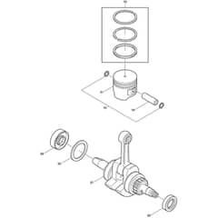 Makita BCX2500 - String Trimmer - Power Tool 02 Diagram
