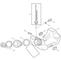 Makita BCX2500 - String Trimmer - Power Tool 08 Diagram