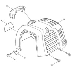 Makita BCX2500 - String Trimmer - Power Tool 10 Diagram