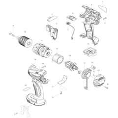 Makita BDF456 - Cordless Driver Drill - Power Tool Diagram