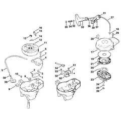 Stihl BG17 - Ignition System, Rewind Starter - Parts Diagram