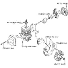 Genuine Stihl BG50 / L - Tightening torques