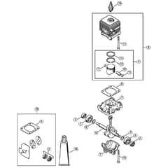 Genuine Stihl BG55 / A - Crankcase, Cylinder