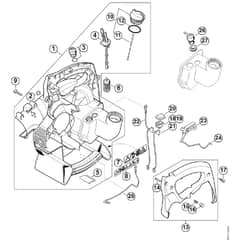 Genuine Stihl BG55 / L - Fan housing, inside