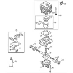 Genuine Stihl BG66 C-E D / A - Crankcase, Cylinder