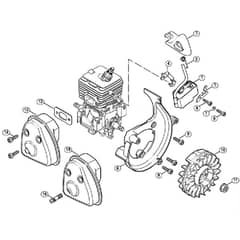 Genuine Stihl BG66 C-E D / B - Ignition system, Muffler