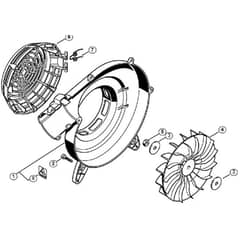 Genuine Stihl BG85 / N - Fan housing outer, Fan wheel