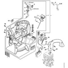Stihl BG 66-D - Fan Housing Inside Bg 66 - Parts Diagram