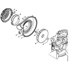 Stihl BG 66-D - Fan Housing Outer, Fan Wheel - Parts Diagram