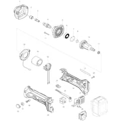 Makita BGD801 - Cordless Die Grinder - Power Tool Diagram