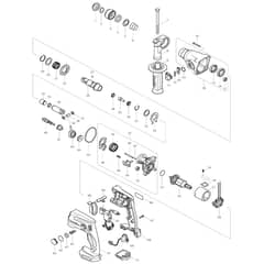 Makita BHR162 - Cordless Rotary Hammer 16mm - Power Tool Diagram