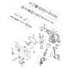 Makita BHR200 - Cordless Rotary Hammer 20mm - Power Tool Diagram