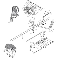 BJ 335 D - 2009-2011 - 285321002/09 - Stiga Brushcutter Handle Transmission Diagram