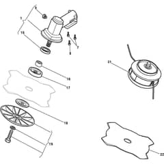 BJ 335 D - 2009-2010 - 285321003/09 - Castel Garden Brushcutter Gear Case Diagram