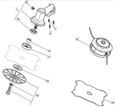 BJ 335 D - 2009-2011 - 285321003/MO9 - Mountfield Brushcutter Gear Head Diagram