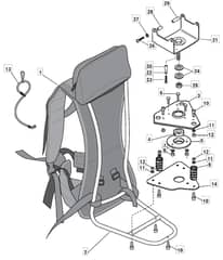 BJ 345 F - 2010 - 285422003/M10 - Mountfield Brushcutter Backpack Diagram