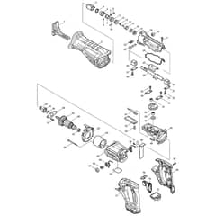Makita BJR182 - Cordless Recipro Saw - Power Tool Diagram