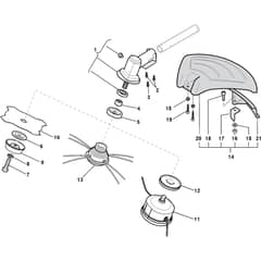 BKE 45 D - 2013 - 288321003/13 - Castel Garden Brushcutter Gear Case Diagram
