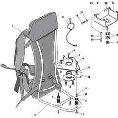 BKE 53 D - 2013 - 288421003/13 - Castel Garden Brushcutter Knap Sack Diagram