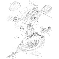 Makita BLM430 - 430mm Cordless Lawn Mower - Power Tool 01 Diagram